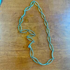 BOGO FREE 22” silver cut out necklace